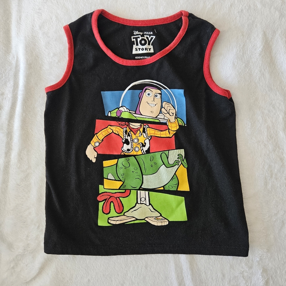 Disney Toy Story Black Tank Top with Buzz Lightyear Graphic